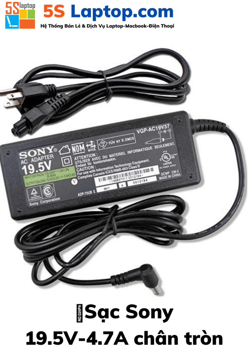 Sạc Laptop Sony – 19.5V/ 4.7A