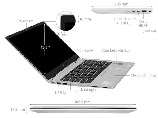 Laptop HP EliteBook X360 830 G8 i7